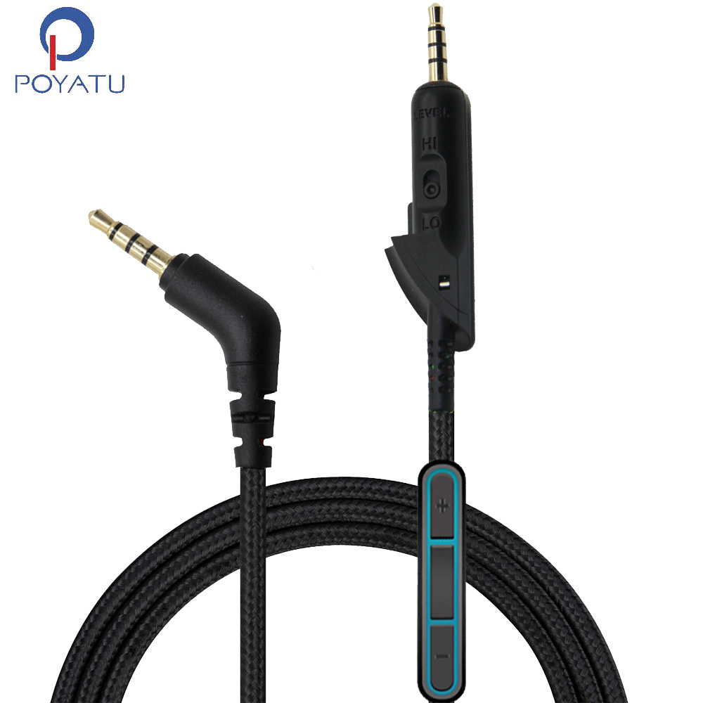 Wired Earphone Mic - Poyatu cabo de substituição para bose
