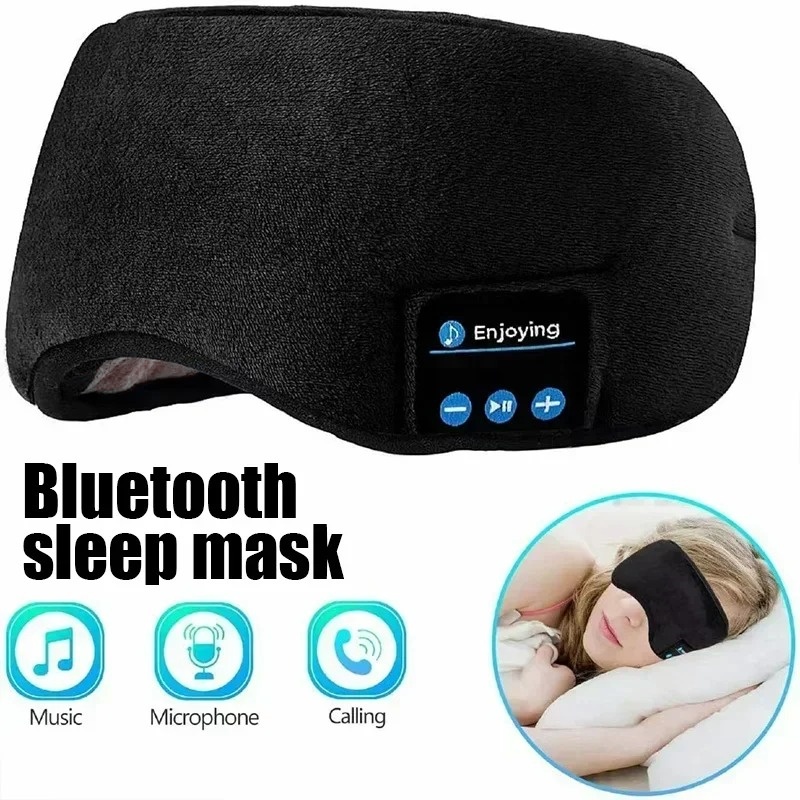 Bluetooth Headset On Ear - Máscara de Olhos 3D com Fones