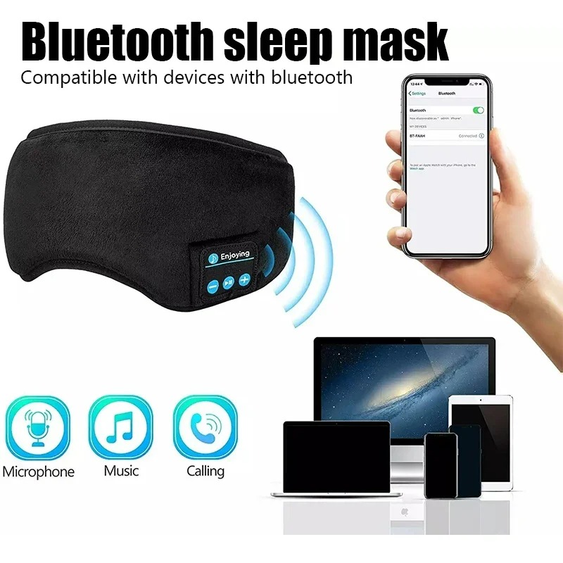 Máscara de Olhos 3D com Fones  - Bluetooth Headset On Ear avaliação e preço