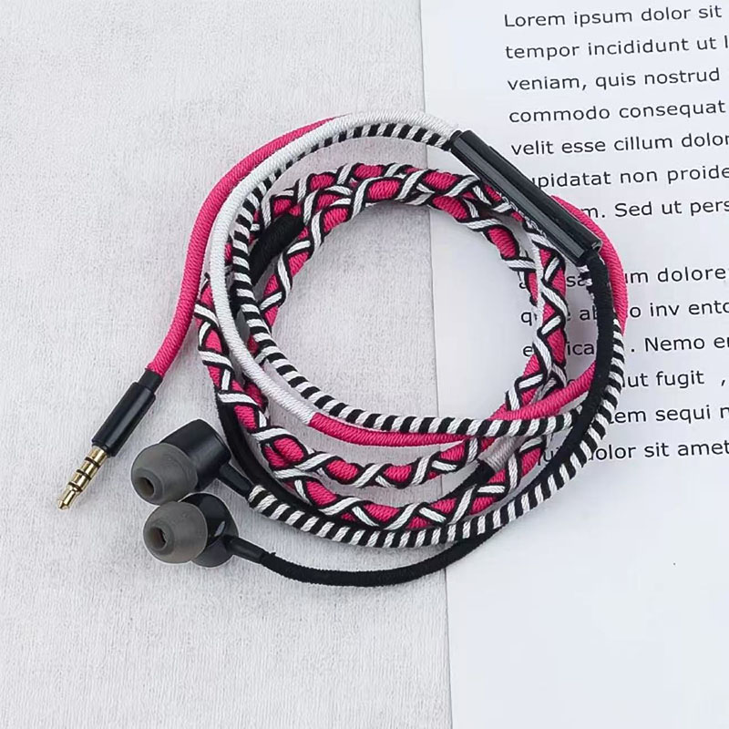 Fone de ouvido com fio trançad - Wired Earphone Mic avaliação e preço